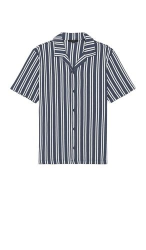 Jacquard Rope Stripe Shirt in Blue. - size L (also in M) - Vince - Modalova