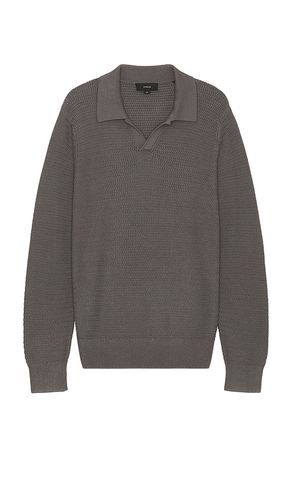 Craftsman Rib Johnny Polo in Grey. - size L (also in M, S) - Vince - Modalova