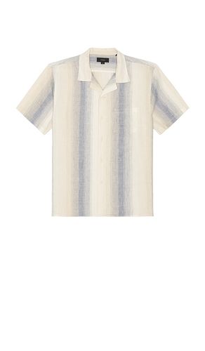Marina Stripe Short Sleeve Cabana Shirt in Blue. - size L (also in M, S, XL/1X) - Vince - Modalova
