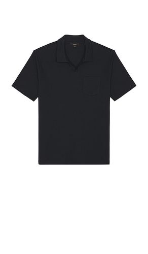 Mesh Knit Johnny Collared Shirt in Navy. - size S (also in XXL/2X) - Vince - Modalova