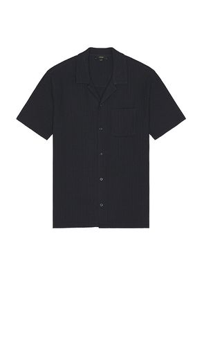 Seersucker Cabana Shirt in Navy. - size L (also in M, S) - Vince - Modalova
