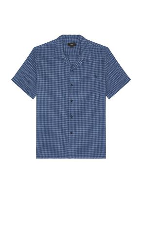 Provence Plaid Collar Shirt in Blue. - size L (also in M, XL/1X) - Vince - Modalova