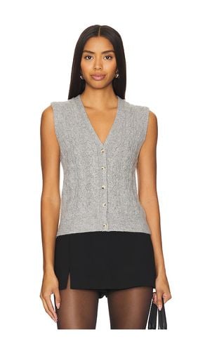 Cable Button Vest in Grey. - size L (also in M, S, XS, XXS) - Vince - Modalova