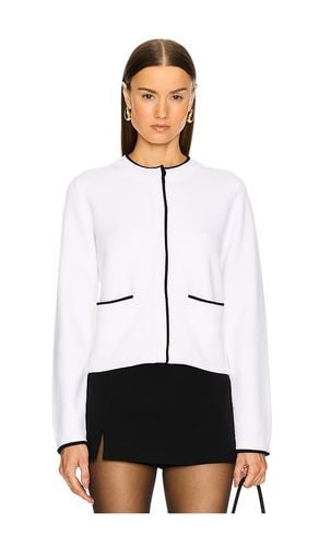 Contrast Tipped Snap Cardigan in White. - size L (also in M, S, XS) - Vince - Modalova