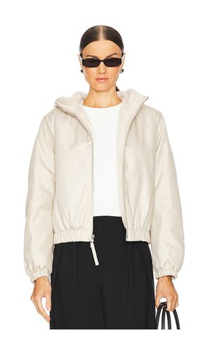 Faux Fur Lined Bomber Jacket in Cream. - size L (also in M, S, XS) - Vince - Modalova