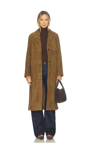 Suede Leather Long Coat in . Größe L. Also in M - Vince - Modalova
