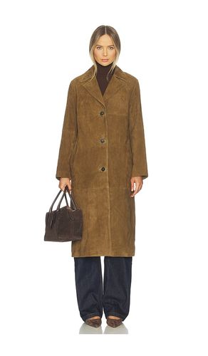 Suede Leather Long Coat in . Größe L. Also in M - Vince - Modalova