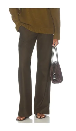 Simone Mid Rise Soft Flannel Flare Pant in Brown. - size 00 (also in 10, 2, 8) - Vince - Modalova