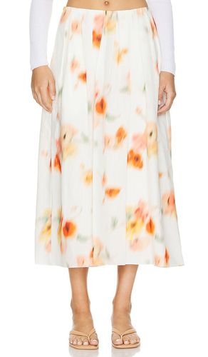 Falda midi poppy blur en color blanco talla M en - White. Talla M (también en L, S, XL, XS) - Vince - Modalova