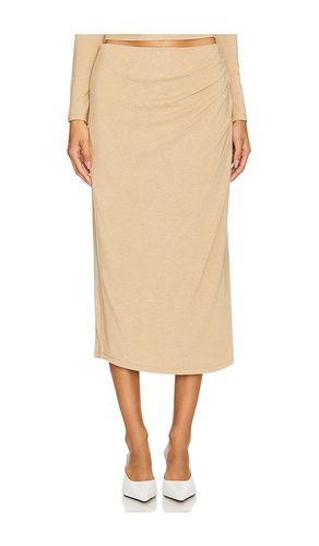 Side Drape Midi Skirt in Beige. - size L (also in M, S, XL, XS, XXS) - Vince - Modalova