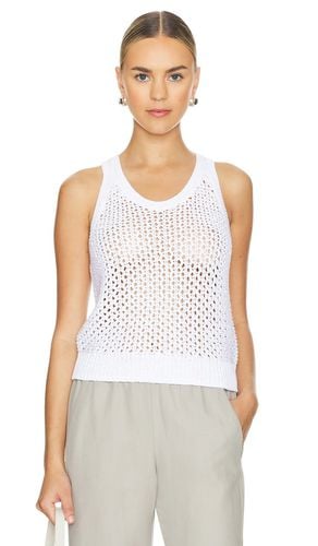 Mesh Stitch Tank in White. - size L (also in S) - Vince - Modalova