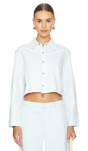 Spring Twill Cropped Shirt in Baby Blue. - size S (also in L, XL) - Vince - Modalova