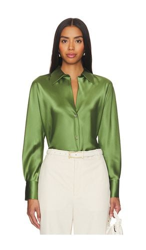 Bias Long Sleeve Blouse in Green. - size L (also in M, S, XXS) - Vince - Modalova