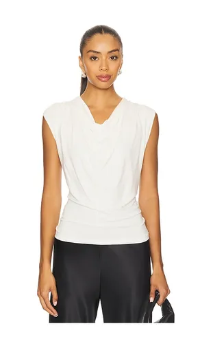 Sleeveless Draped Cowl Neck Top in White. - size L (also in M, S, XS) - Vince - Modalova