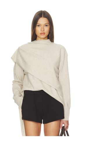 Draped Crew Neck Top in Cream. - size S (also in M) - Vince - Modalova