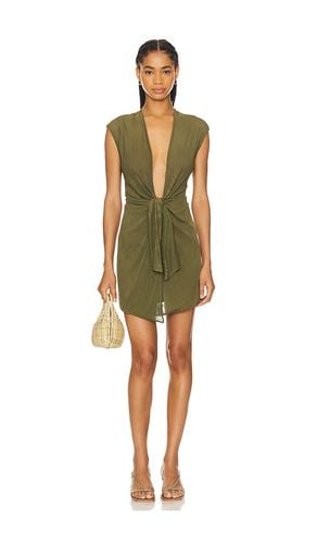 Vestido sasha short cover up en color oliva talla L en - Olive. Talla L (también en M, XL, XS) - Vix Swimwear - Modalova