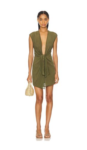 Vestido sasha short cover up en color oliva talla S en - Olive. Talla S (también en XL) - Vix Swimwear - Modalova