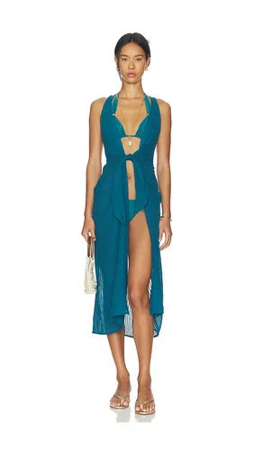Mita Long Cover Up in Blue. - size L (also in M, S, XS) - Vix Swimwear - Modalova