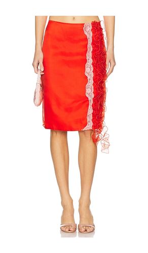 Skirt With Ruffles And Lace Detail in Orange. - size 36 (also in 38, 40, 42) - Vaillant - Modalova
