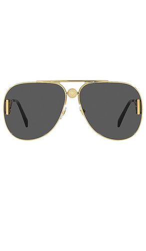 Gafas de sol en color oro metálico talla all en - Metallic Gold. Talla all - VERSACE - Modalova