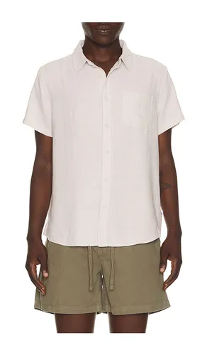 Linen Button Down Shirt in Tan. - size L (also in M, S, XL/1X, XXL/2X) - Vintage Summer - Modalova