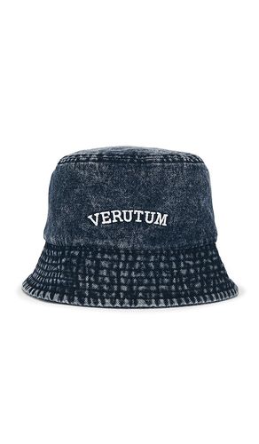 Lettering Denim Bucket Hat in - VERUTUM - Modalova