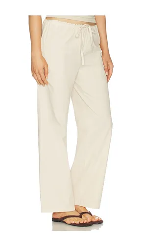 Siena Cotton Poplin Pant in Beige. - size S (also in M) - VIR VITA - Modalova