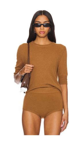 Celina Short Sleeve Pullover in Tan. - size L (also in XL, XS) - W. Cashmere - Modalova