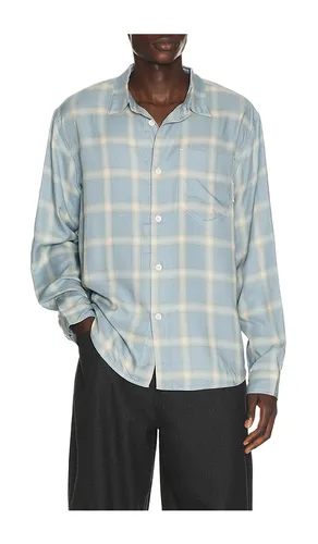 Rayon Check Classic Shirt in Blue. - size L (also in M, S, XL/1X) - Works and Days - Modalova