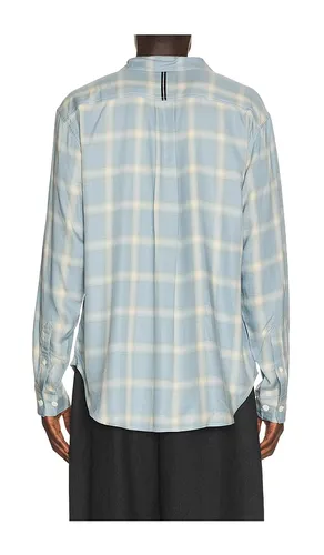 Rayon Check Classic Shirt in Blue. - size L (also in M, S, XL/1X) - Works and Days - Modalova