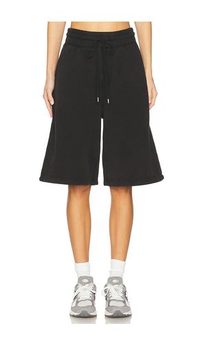 Wide leg fleece short en color negro talla M en - Black. Talla M (también en S, XL/1X, XS) - WAO - Modalova