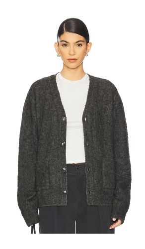 Solid Brushed Cardigan in Grey. - size M (also in S) - WAO - Modalova