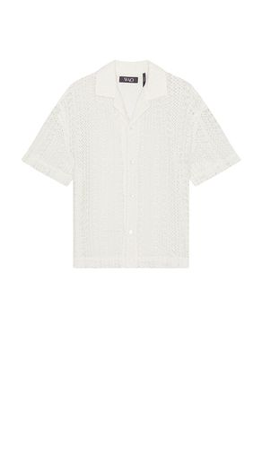 Crochet Lace Camp Shirt in White. - size L (also in M, S, XL/1X, XS) - WAO - Modalova