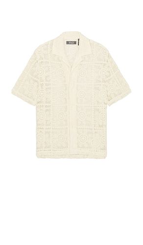 Floral Crochet Camp Shirt in Cream. - size L (also in M, S, XL/1X, XS) - WAO - Modalova