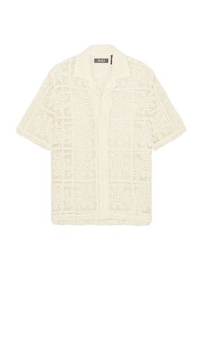 Floral Crochet Camp Shirt in Cream. - size M (also in S, XS) - WAO - Modalova