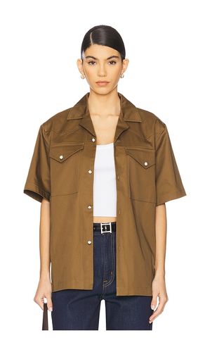 Satin Western Short Sleeve Shirt in . - size M (also in S, XS) - WAO - Modalova