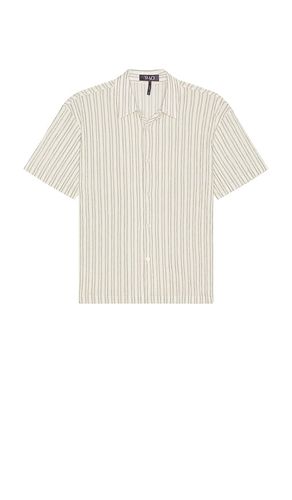 Relaxed Stripe Short Sleeve Shirt in Cream. - size L (also in S, XL/1X) - WAO - Modalova