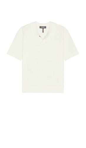 Relaxed Open Knit Polo in Cream. - size L (also in M, S) - WAO - Modalova