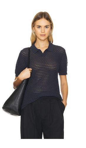 Open Knit Short Sleeve Polo in . Size L, S, XL/1X, XS - WAO - Modalova