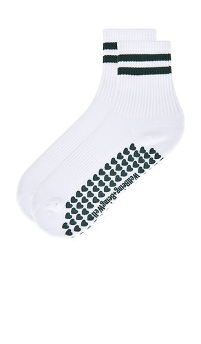 Striped Half Crew Grip Sock in - WellBeing + BeingWell - Modalova