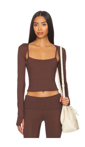 LoungeWell Light Tate Shrug in Brown. - size L (also in M, S, XL, XS, XXS) - WellBeing + BeingWell - Modalova