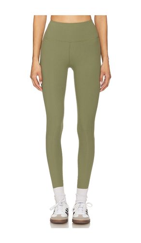 Isla Micro Rib Legging in Olive. - size L (also in M, S, XL, XS) - WellBeing + BeingWell - Modalova