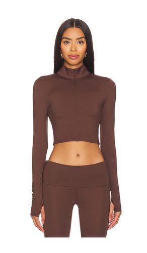 LoungeWell Light Jordan Half Zip Top in Brown. - size L (also in M, S, XL, XS, XXS) - WellBeing + BeingWell - Modalova