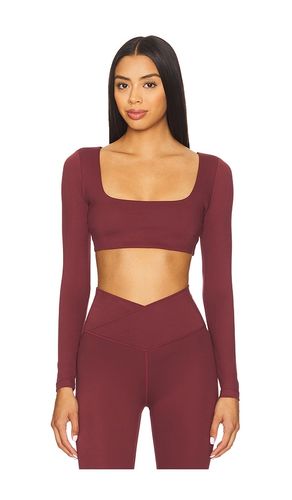 FlowWell Lara Long Sleeve Top in Burgundy. - size L (also in M, S, XL, XS, XXS) - WellBeing + BeingWell - Modalova