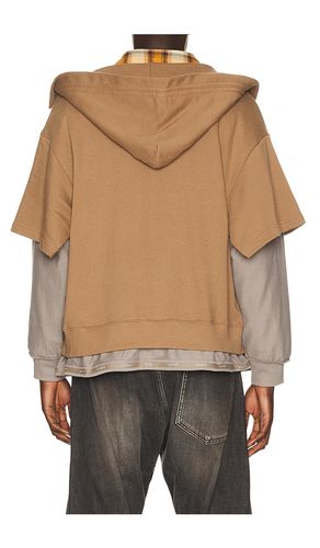 Layered Double String Zip Up Hoodie in . - size L (also in M, S, XL/1X) - WE11DONE - Modalova