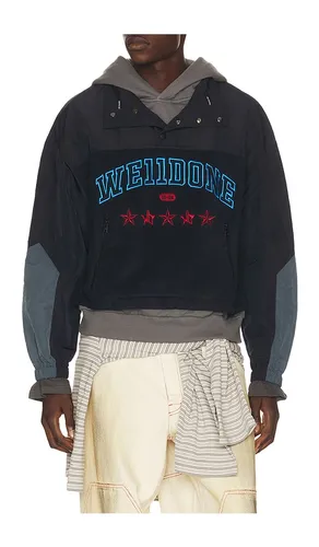 Layered Fleece Hoodie in Blue. - size S (also in M, L, XL/1X) - WE11DONE - Modalova