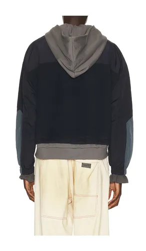 Layered Fleece Hoodie in Blue. - size S (also in M, L, XL/1X) - WE11DONE - Modalova