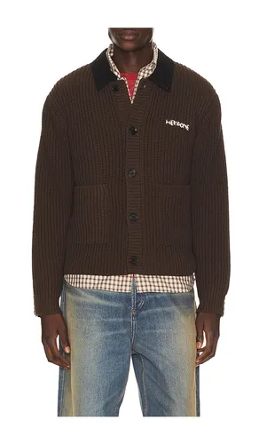 Contrast Collar Knit Cardigan in . - size S (also in M, L) - WE11DONE - Modalova