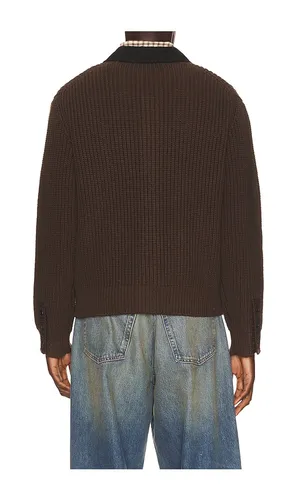 Contrast Collar Knit Cardigan in . - size S (also in M, L) - WE11DONE - Modalova