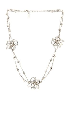 Crystal Twisted Wire Necklace in Metallic - WE11DONE - Modalova
